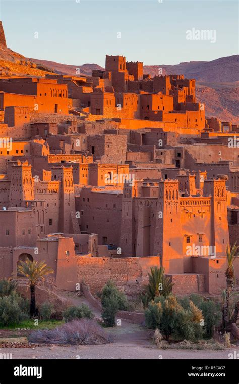 Sunrise over Ait Benhaddou, Atlas Mountains, Morocco Stock Photo - Alamy