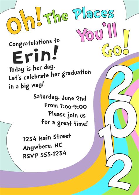 Meghily's: Oh, The Places You'll Go - Graduation Invite