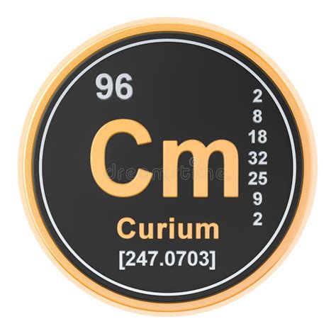 Round Periodic Table Element Symbol Of Curium Stock Vector - Illustration of boron, cobalt ...