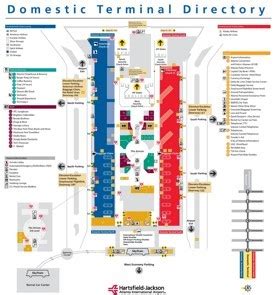 Atlanta International Airport Terminal Map | Map of Atlantic Ocean Area