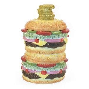 hamburger cookie jar | Dogs and Burgers Hamburger Cookie Jar at HSN.com - Polyvore | Hamburger ...