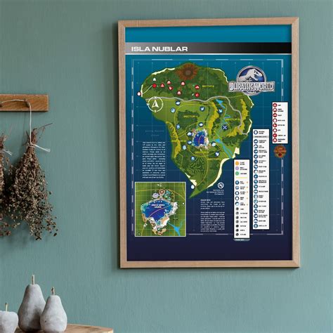 Jurassic World Camp Cretaceous Print - Isla Nublar Map – www.themed.co.uk