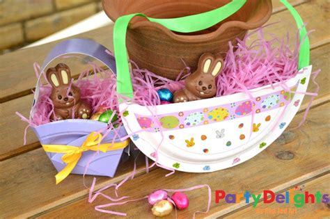 Easter Baskets Paper Plates - Fun Crafts Kids