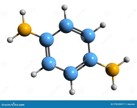 P-Phenylenediamine (PPD) Hair Dye Molecule. Also Precursor In Polymer Synthesis. Known Contact ...