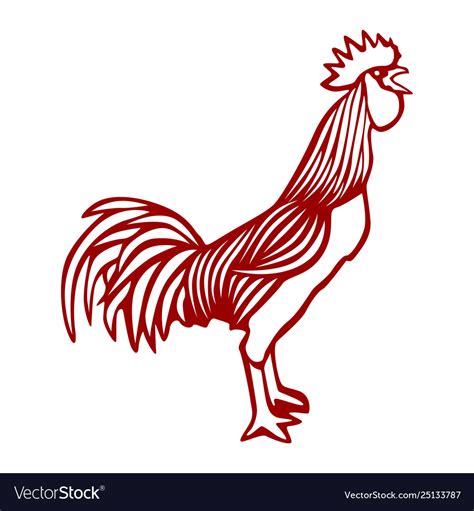 Chicken-rooster Royalty Free Vector Image - VectorStock