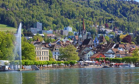 City Of Zug In Switzerland Stock Photo - Download Image Now - Zug ...