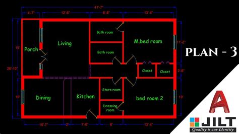 Making a Simple Floor Plan - 3 in Autocad 2018 - YouTube