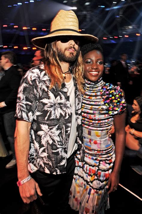 Jared Leto posed with Lupita Nyong'o. | Celebrities Hugging at the MTV ...