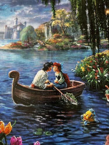 The Little Mermaid Thomas Kinkade Studio Disney Canvas Print | #4632581589