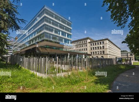 Geneva, Switzerland - june 10, 2018 : The headquarters of the World Trade Organization (WTO) is ...