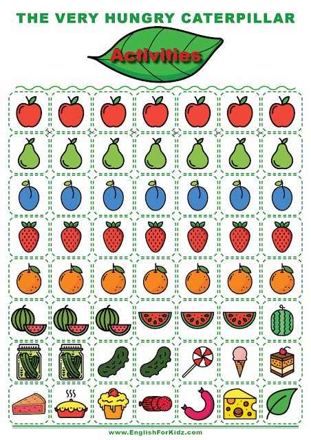 Hungry Caterpillar Fruit Printables