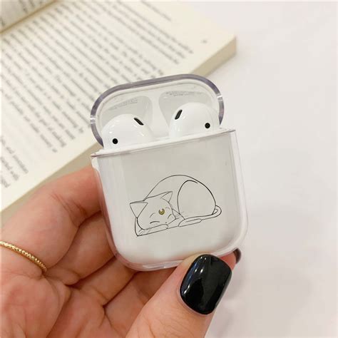 Cute Cat AirPods case Animal AirPods Pro case Moon Clear | Etsy