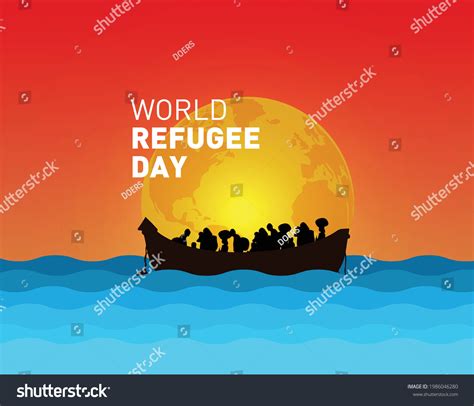 World Refugee Day Concept Vector Illustration Stock Vector (Royalty ...