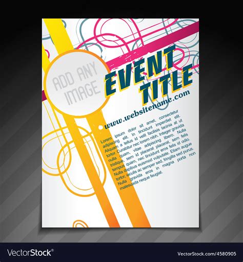 Event brochure template Royalty Free Vector Image