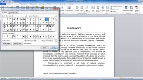 How to insert degree symbol in word 2016 - nanaxsat