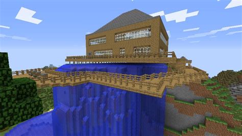 Mansion on a Waterfall Minecraft Map