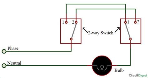 How does a Two Way Switch Work - Wiring Connection and Demonstration | Circuit diagram ...