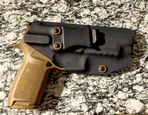 Sig Sauer P320 M17 Holster Tactical Black Kydex Holster With Coyote Accents Right Hand IWB Left ...