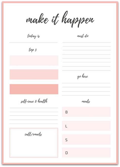 Make Your Goals Happen - Free Printable Daily Planner | Elle Olive & Co ...