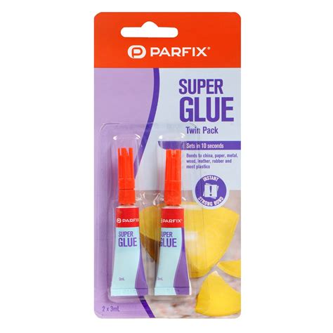 Parfix Super Glue Twin Pack Sets in 10 Seconds 6ml