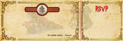 FREE Printable Hogwarts Express Ticket Invitation Template | Harry potter invitations, Hogwarts ...