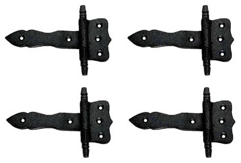 Black Iron Rustproof Cabinet Door Hinge 5 Inch Set Of 4 - Rustic - Hinges - by Renovator's ...