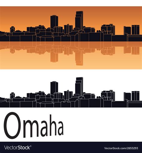 Omaha skyline Royalty Free Vector Image - VectorStock