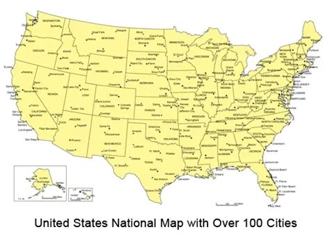 Top 100 cities map of usa – Artofit