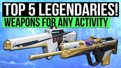 Destiny 2 | TOP 5 LEGENDARY WEAPONS! (PvE & PvP Weapons Guide) - YouTube