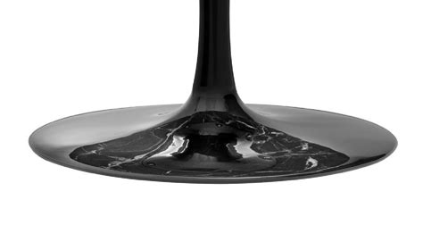 Beautiful black oval coffee table design with its black faux marble top,
