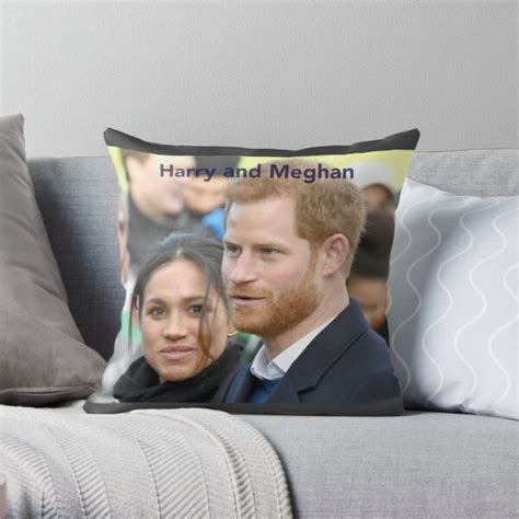 "Duke and Duchess of Sussex - Meghan Markle Prince Harry" Throw Pillow ...