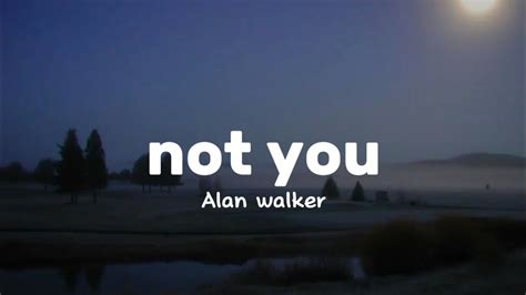 not you | Alan Walker | lyrics - YouTube