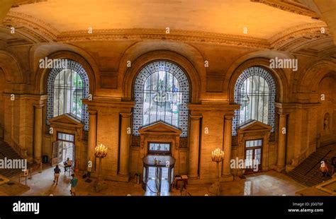 The New York City Public Library interior. Completed in 1911, the flagship building is a ...