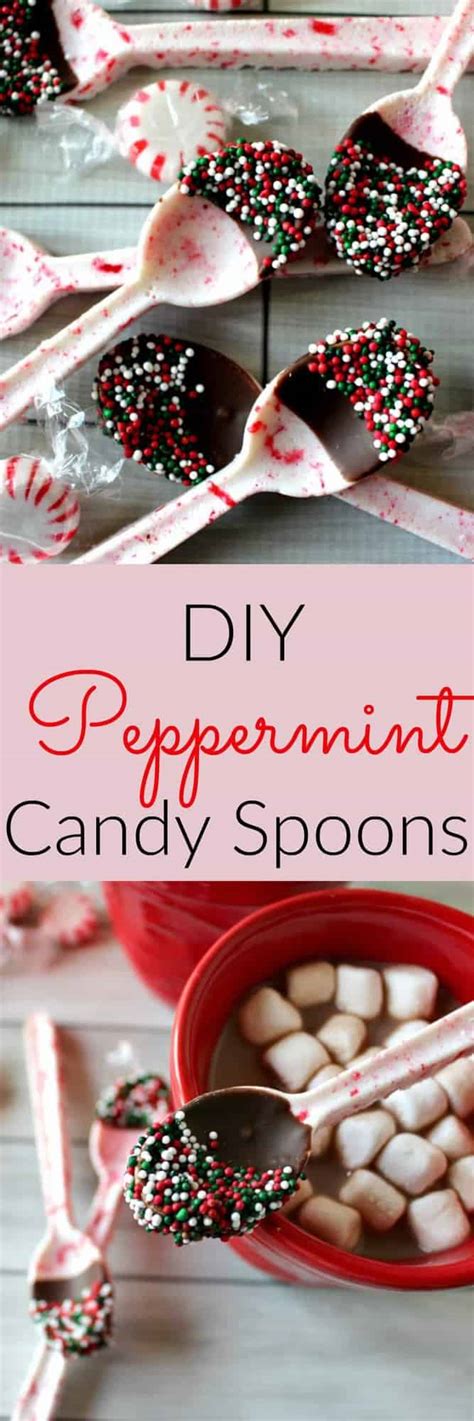 DIY Peppermint Candy Spoons - Princess Pinky Girl