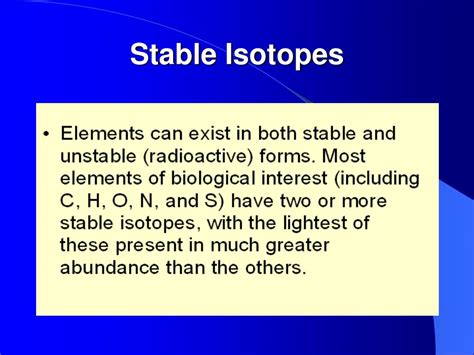 PPT - The Use of Isotope Geochemistry in Forensic Geology Stable Isotopes PowerPoint ...