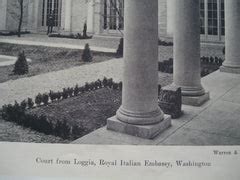 Court from Loggia in the Royal Italian Embassy , Washington, DC, 1927 ...