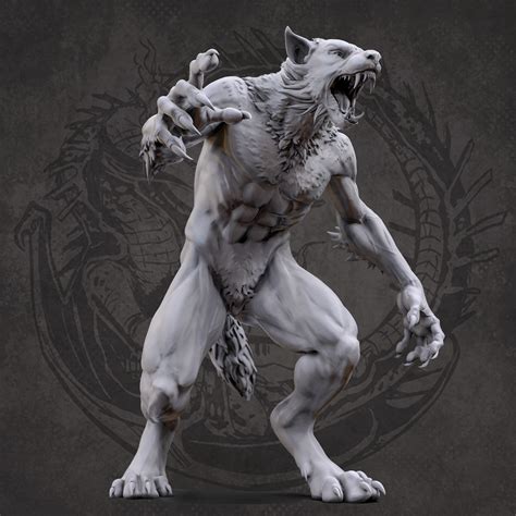 3D file werewolf- attack pose・Model to download and 3D print・Cults