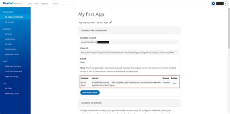 How to get Paypal Client ID and Secret Key