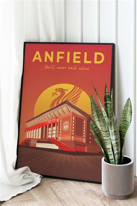 Liverpool fc poster This is anfield poster illustrated art | Etsy