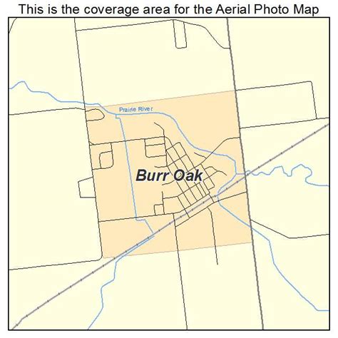 Aerial Photography Map of Burr Oak, MI Michigan