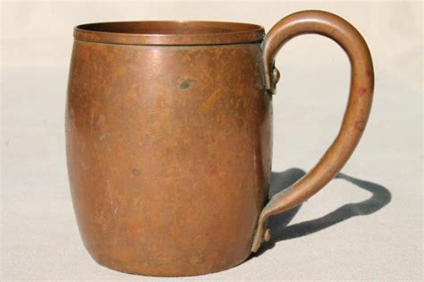 vintage solid copper Moscow mule mug, engraved Miller beer stein cup