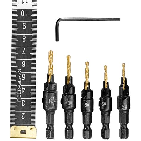 Woodworking Countersink Drill Bit Set (5pcs)