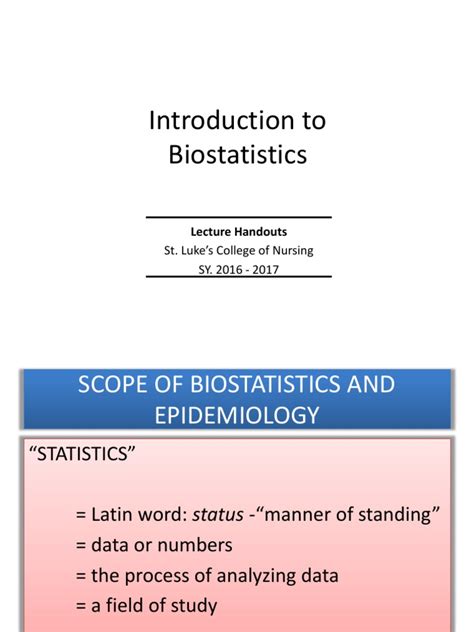 Biostatistics-Lesson-1.pdf | Level Of Measurement | Biostatistics