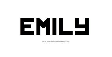 Emily Name Tattoo Designs