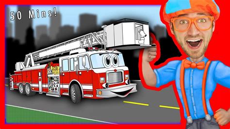 Blippi Fire Truck Coloring Pages - These pictures are easy to draw and ...