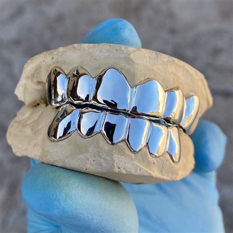 Real Solid 925 Sterling Silver Plain Custom Grillz