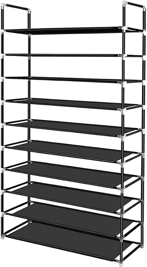 Gigicloud 10-Tier Shoe Rack for Closet Floor,Large Stackable Fabric ...