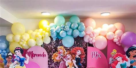 Glittery Princess Themed Balloon Decoration | Balloon Decoration in ...