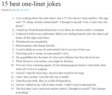 one liners - - Yahoo Image Search Results | One liner jokes, Funny one liners, One liner