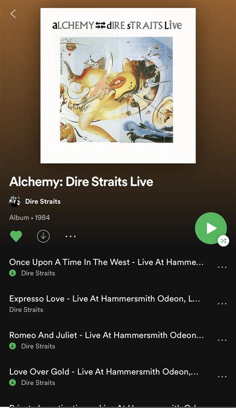 DIRE STRAITS ALCHEMY LIVE IS BACK ON SPOTIFY (at least in the USA ...